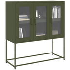 Aparador alto roble ahumado 29,5x34x119,5 cm Madera ingeniería