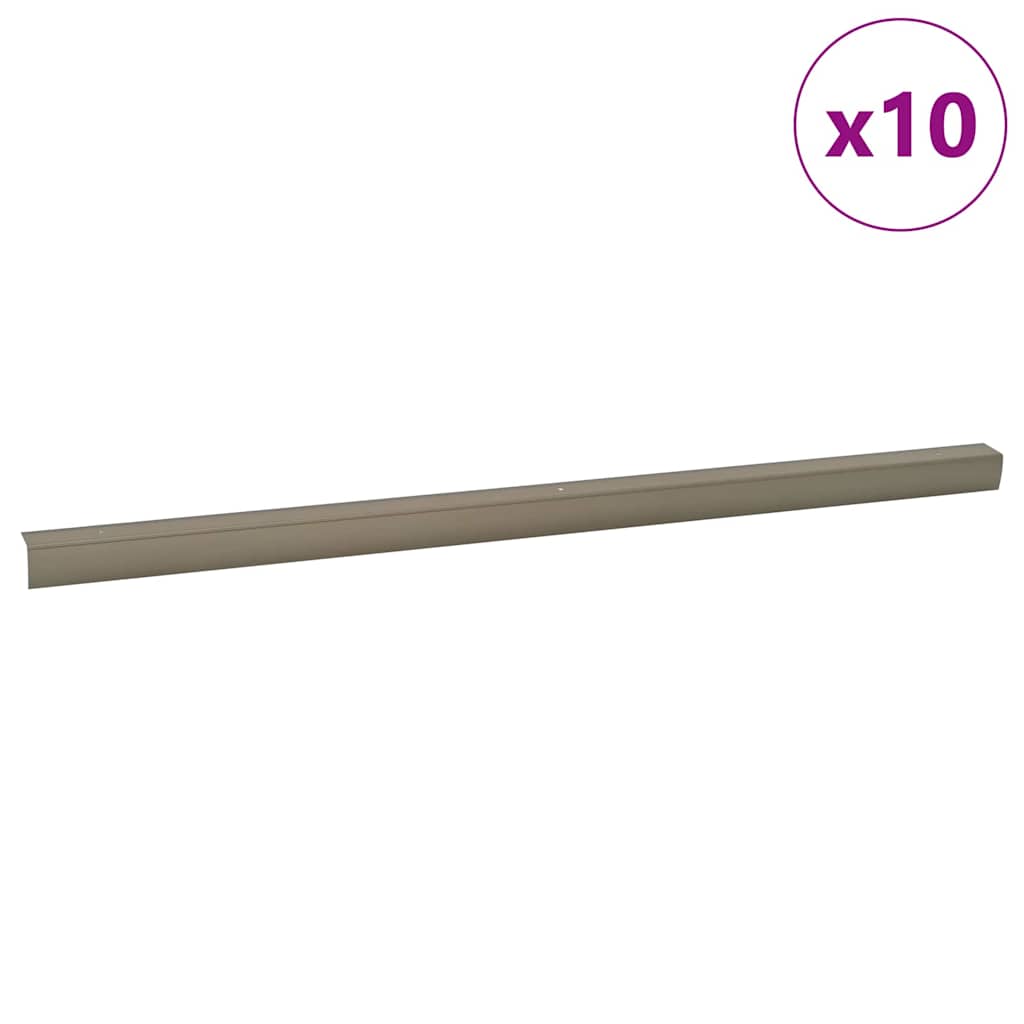 Mamperlanes 10 pcs champán 67 x 3.5 x 3 cm Aluminio