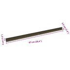 Mamperlanes 10 pcs champán 67 x 3.5 x 3 cm Aluminio