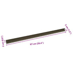 Mamperlanes 10 pcs champán 67 x 3 x 2 cm Aluminio