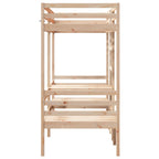 Cama alta con escritorio y asientos madera maciza 75x190 cm
