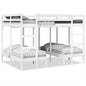 Estructura de litera triple madera de pino 140x200/70x140 cm