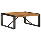 Mesa centro madera ingeniería y metal gris Sonoma 100x100x30 cm