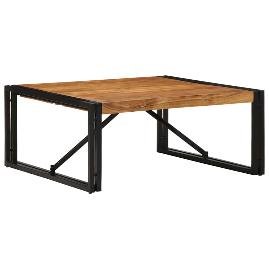 Mesa centro madera ingeniería y metal gris Sonoma 100x100x30 cm