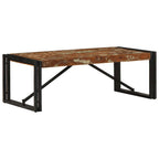 Mesa centro madera ingeniería y metal gris Sonoma 100x100x30 cm