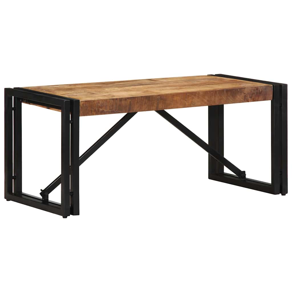 Mesa centro madera ingeniería y metal gris Sonoma 100x100x30 cm