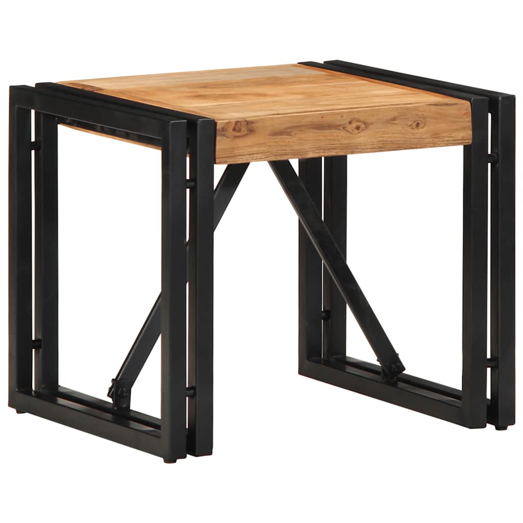 Mesa centro madera ingeniería y metal gris Sonoma 100x100x30 cm