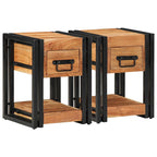 Armario de Noche 2 pcs 30 x 30 x 40 cm Madera de Acacia Sólida