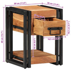 Armario de Noche 2 pcs 30 x 30 x 40 cm Madera de Acacia Sólida