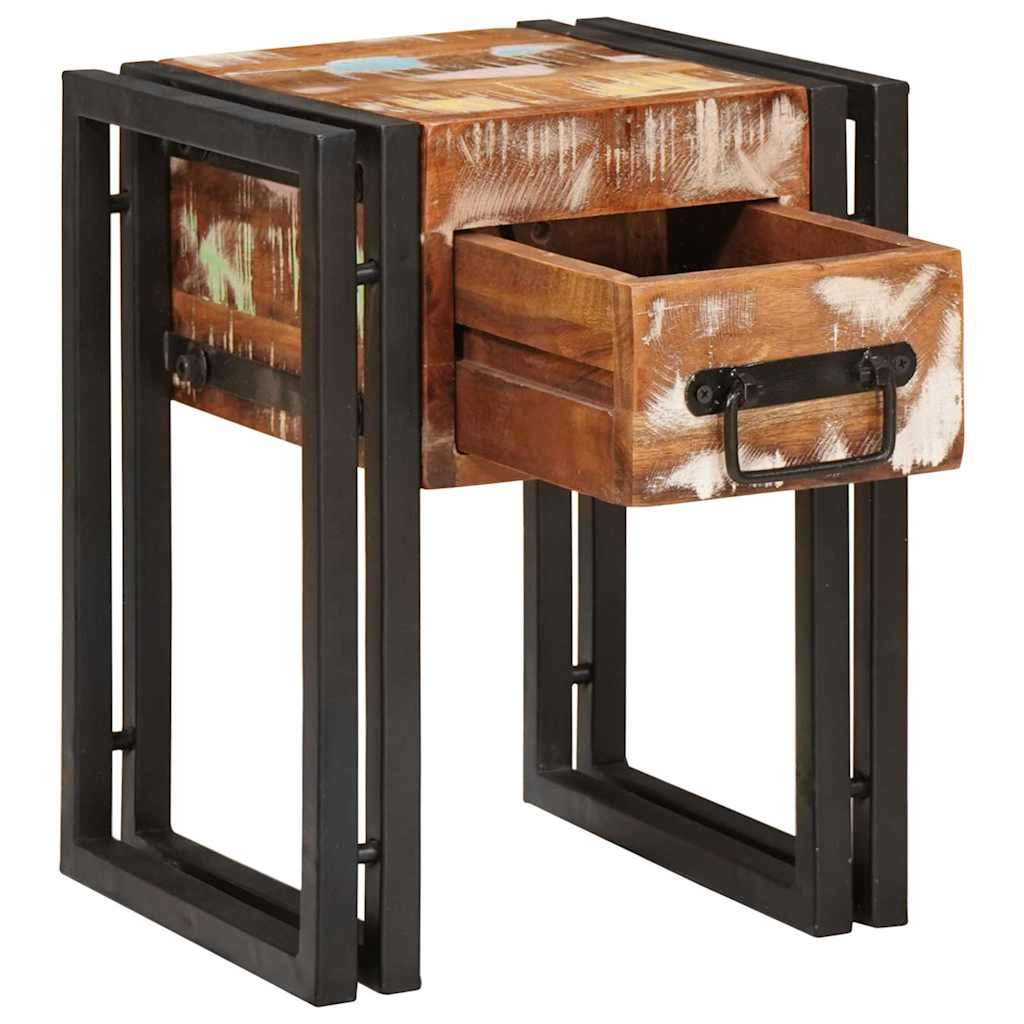 Mesa Auxiliar 30 x 30 x 40 cm Madera sólida recuperada