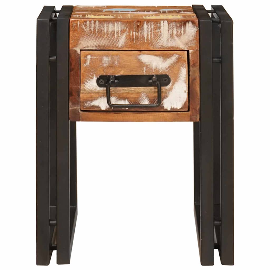 Mesa Auxiliar 30 x 30 x 40 cm Madera sólida recuperada