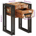 Mesa Auxiliar 30 x 30 x 40 cm Madera sólida recuperada