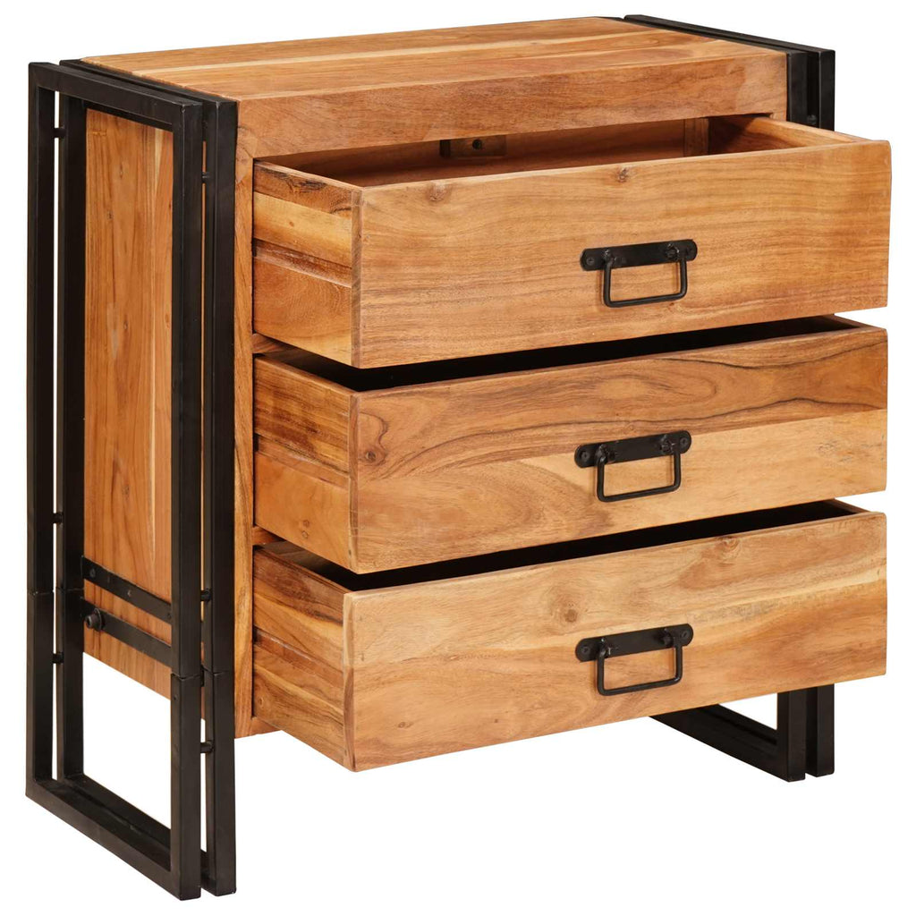 Aparador Marrón 66 x 33 x 70 cm Madera de Acacia Sólida