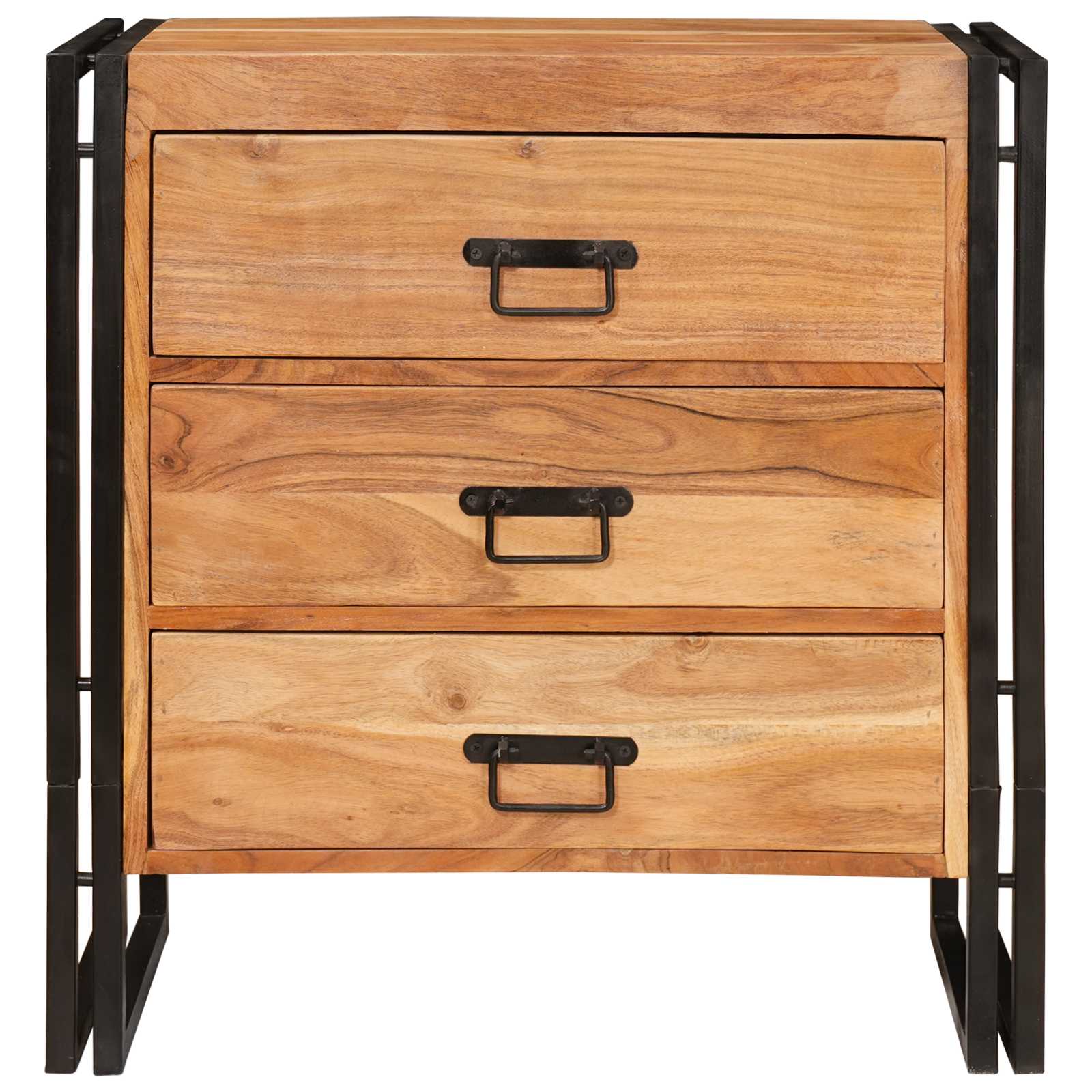 Aparador Marrón 66 x 33 x 70 cm Madera de Acacia Sólida