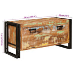 Armario Zapatero Marrón 90 x 38 x 45 cm Madera reciclada maciza