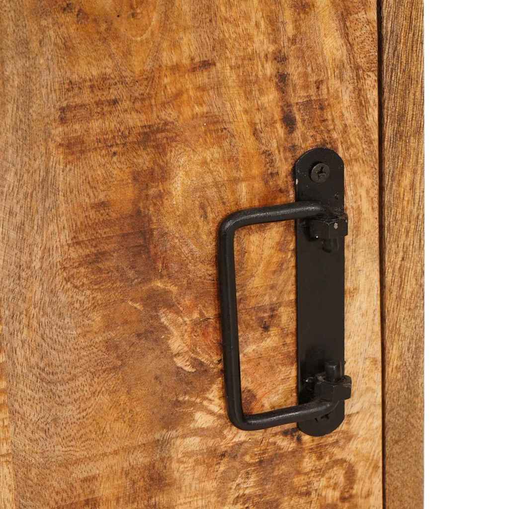 Mesita de Noche 2 pcs Marrón Madera de mango maciza