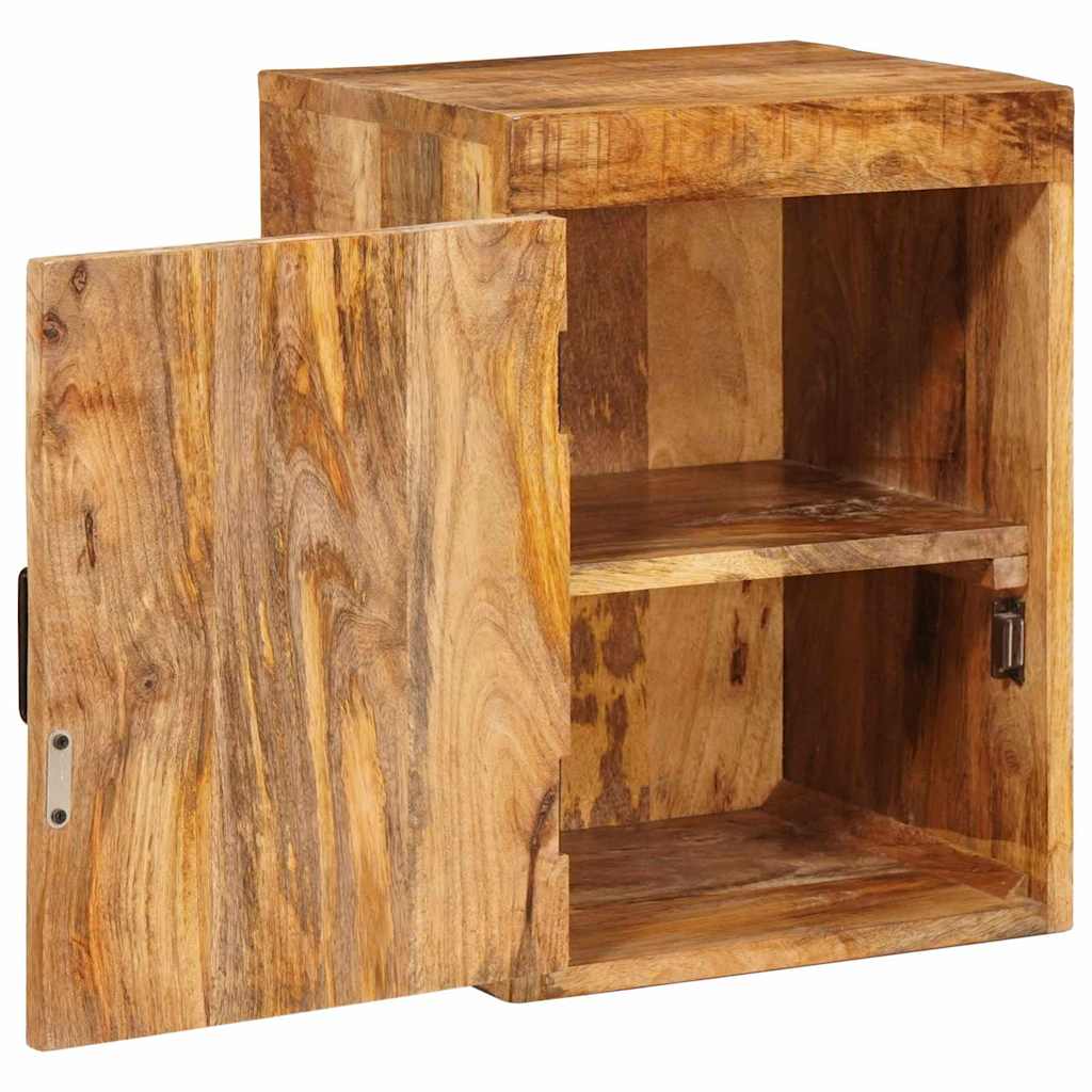 Mesita de Noche 2 pcs Marrón Madera de mango maciza
