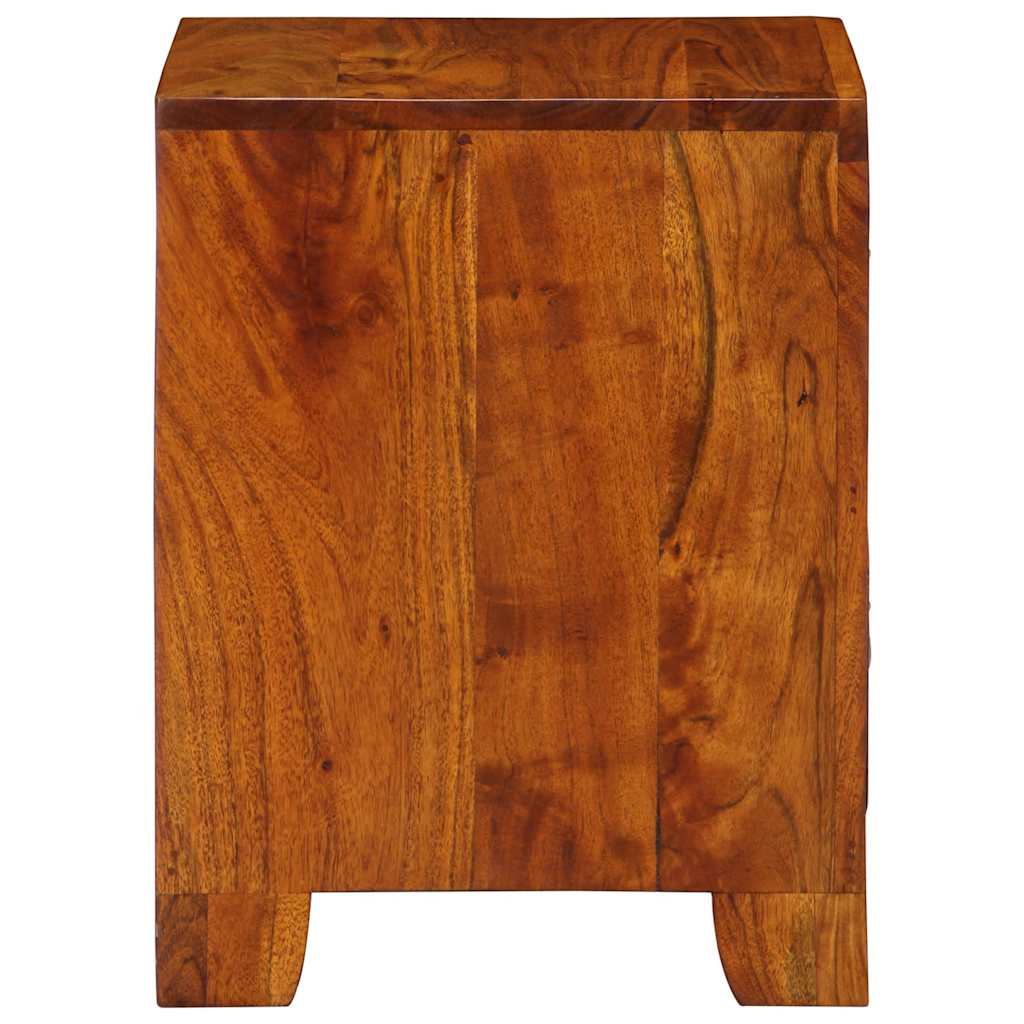Mesita de noche 2 uds 35x35x45 cm madera maciza de acacia