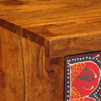 Mesita de noche 2 uds 35x35x45 cm madera maciza de acacia