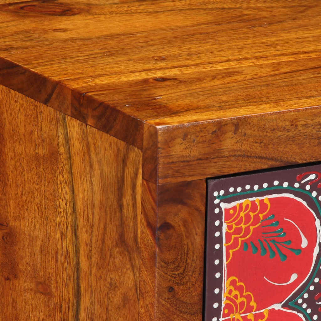 Mesita de noche 2 uds 35x35x45 cm madera maciza de acacia