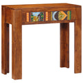 Mesa consola madera maciza de acacia 80x35x75 cm