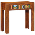 Mesa consola madera maciza de acacia 80x35x75 cm