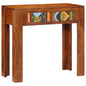 Mesa consola madera maciza de acacia 80x35x75 cm