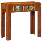 Mesa consola madera maciza de acacia 80x35x75 cm