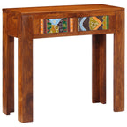 Mesa consola madera maciza de acacia 80x35x75 cm