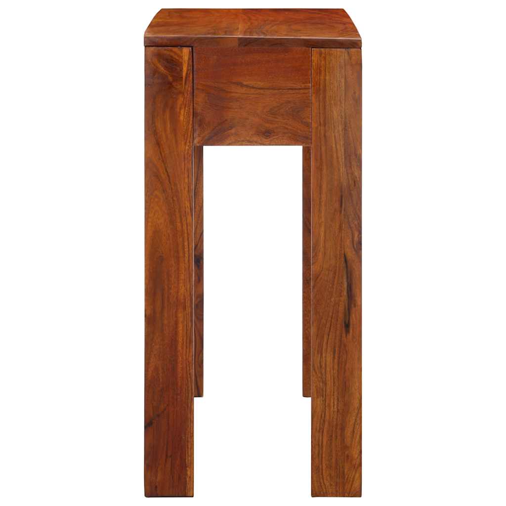 Mesa consola madera maciza de acacia 80x35x75 cm