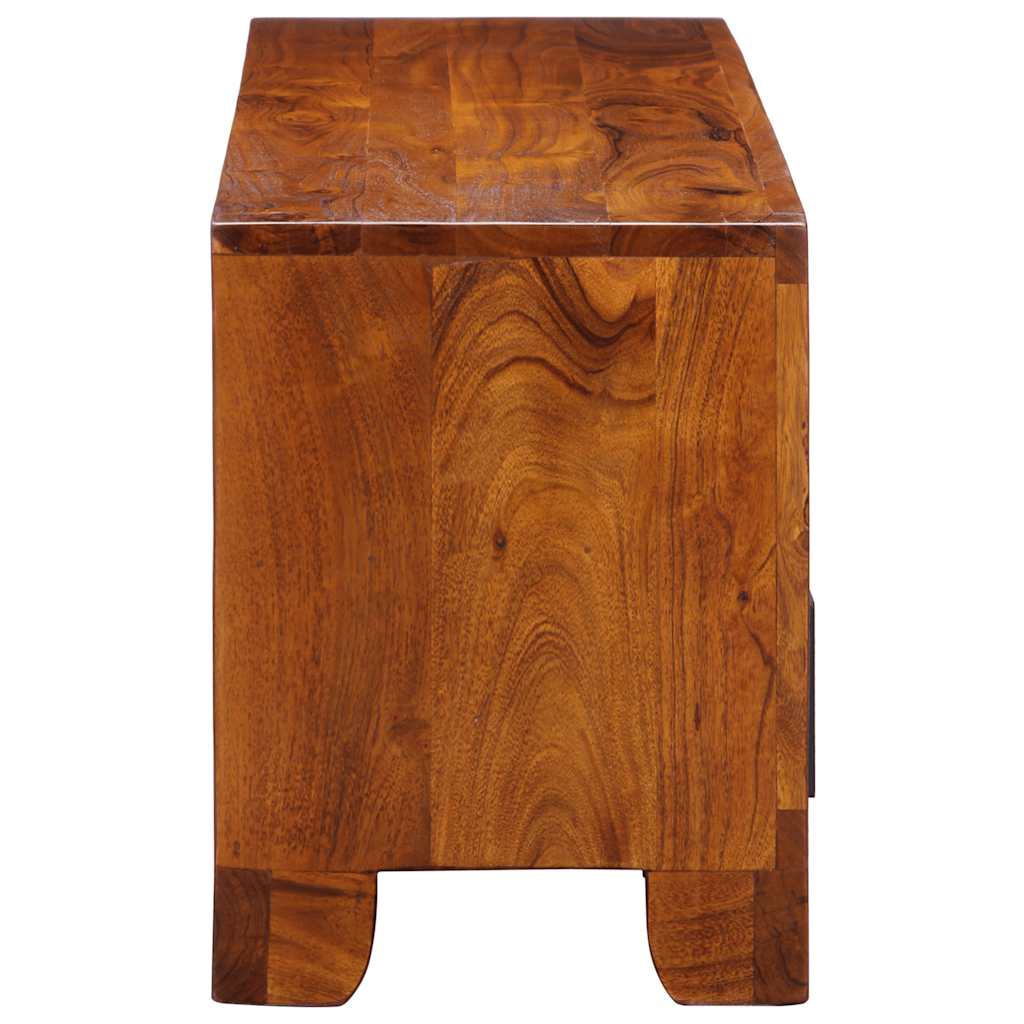 Mueble de TV Multicolor 110x30x40 cm Madera Maciza Acacia