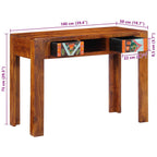 Escritorio con cajón con almacenamiento Marrón 100 x 50 x 75 cm