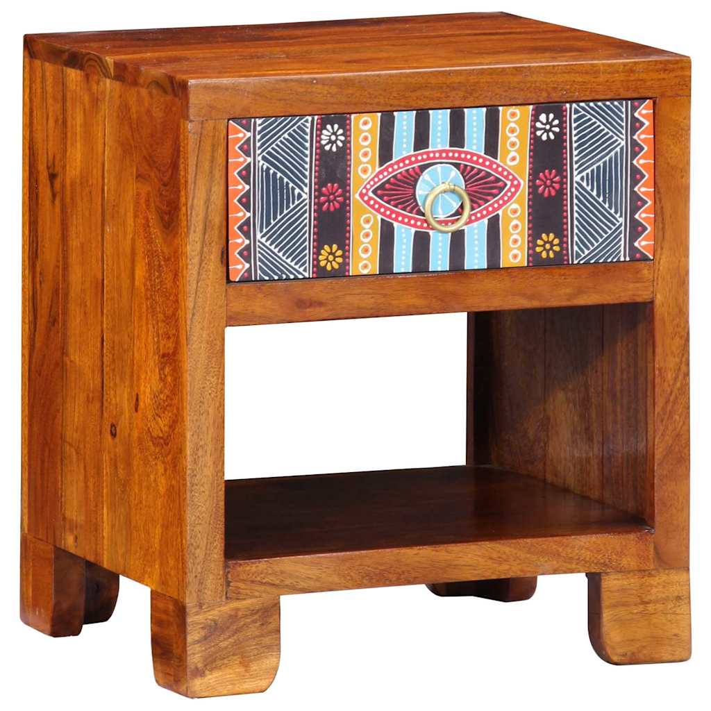 Aparador Multicolor 40 x 35 x 45 cm madera maciza de acacia