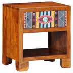 Aparador Multicolor 40 x 35 x 45 cm madera maciza de acacia