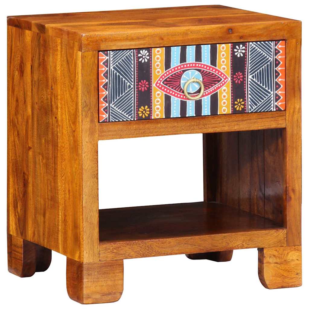 Aparador Multicolor 40 x 35 x 45 cm madera maciza de acacia