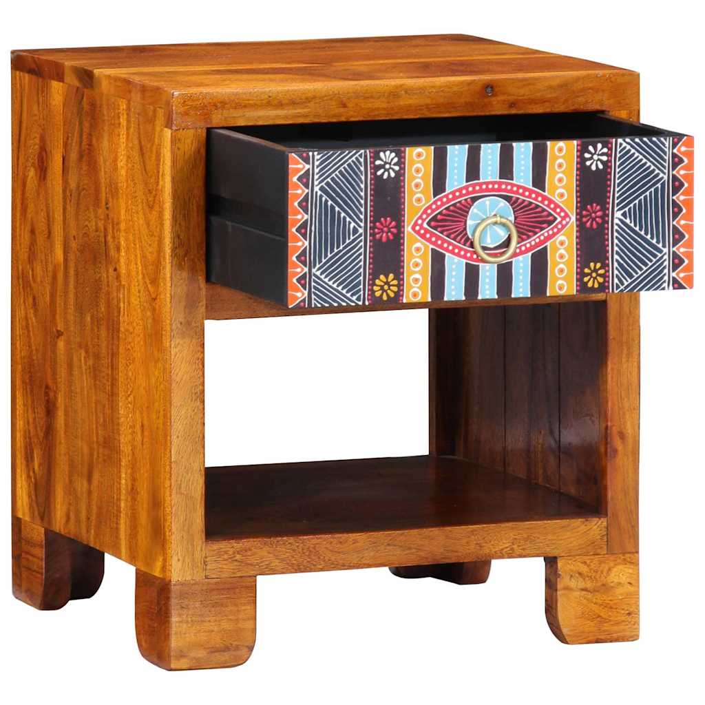 Aparador Multicolor 40 x 35 x 45 cm madera maciza de acacia