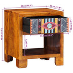 Aparador Multicolor 40 x 35 x 45 cm madera maciza de acacia