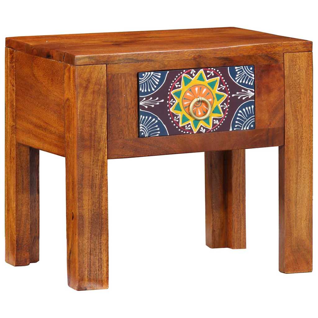 Mesa lateral con cajón Marrón 40 x 30 x 36 cm