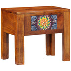Mesa lateral con cajón Marrón 40 x 30 x 36 cm