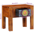 Mesa lateral con cajón Marrón 40 x 30 x 36 cm