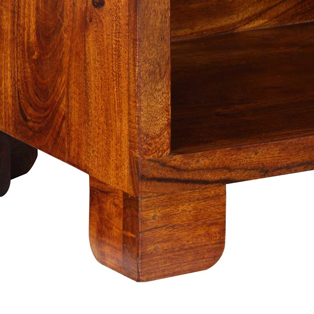 Armario Zapatero Marrón 55 x 35 x 75 cm Madera de Acacia Sólida