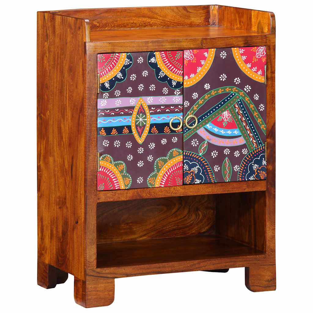 Armario Zapatero Marrón 55 x 35 x 75 cm Madera de Acacia Sólida