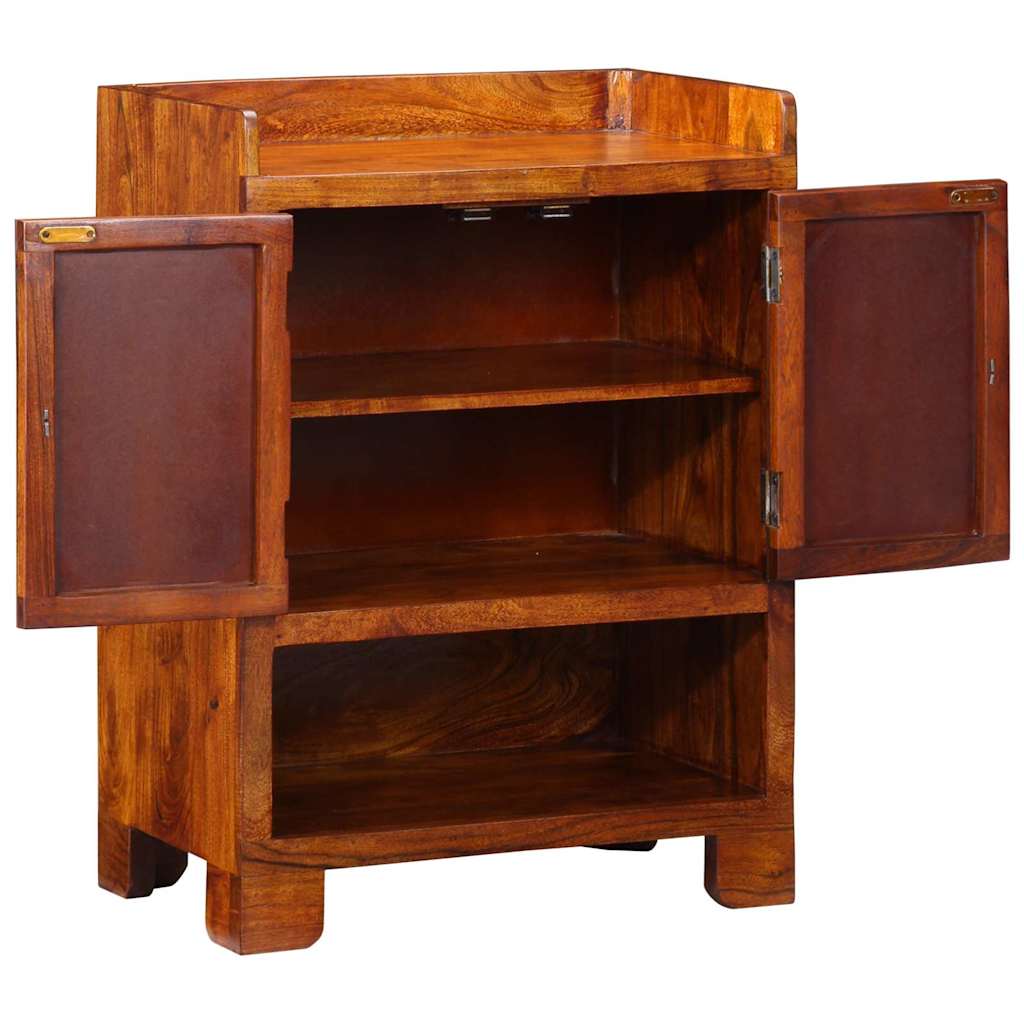 Armario Zapatero Marrón 55 x 35 x 75 cm Madera de Acacia Sólida