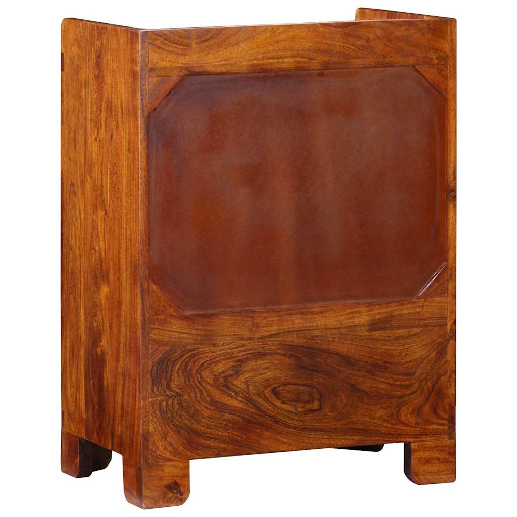 Armario Zapatero Marrón 55 x 35 x 75 cm Madera de Acacia Sólida
