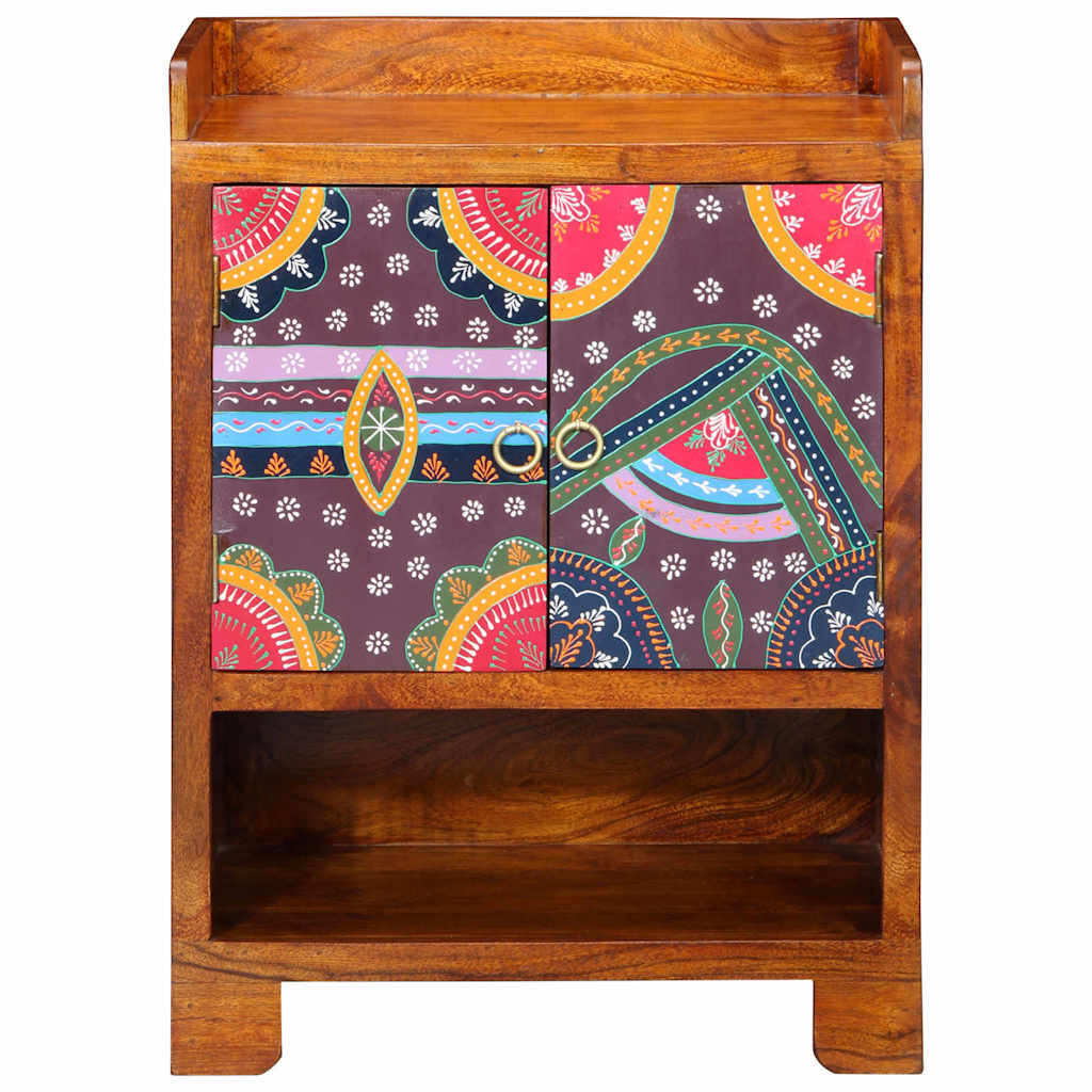 Armario Zapatero Marrón 55 x 35 x 75 cm Madera de Acacia Sólida