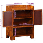 Armario Zapatero Marrón 55 x 35 x 75 cm Madera de Acacia Sólida
