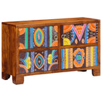 Armario Zapatero Marrón 90 x 35 x 55 cm Madera de Acacia Sólida