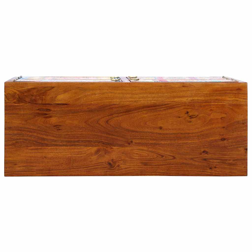 Armario Zapatero Marrón 90 x 35 x 55 cm Madera de Acacia Sólida
