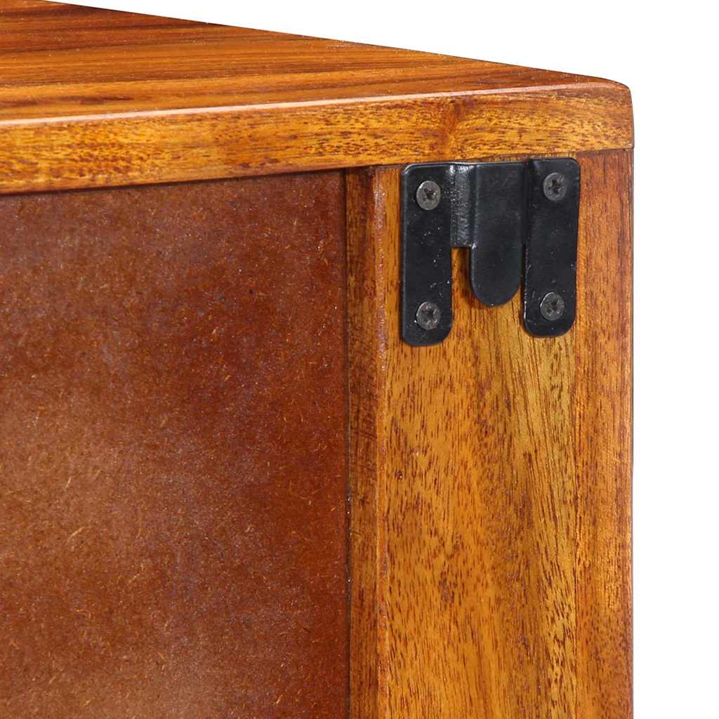 Armario de Noche Marrón 40 x 35 x 35 cm Madera de Acacia Sólida