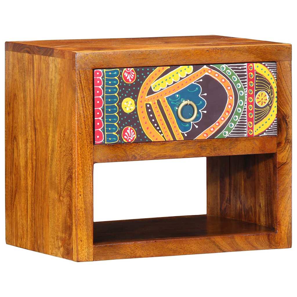 Armario de Noche Marrón 40 x 35 x 35 cm Madera de Acacia Sólida